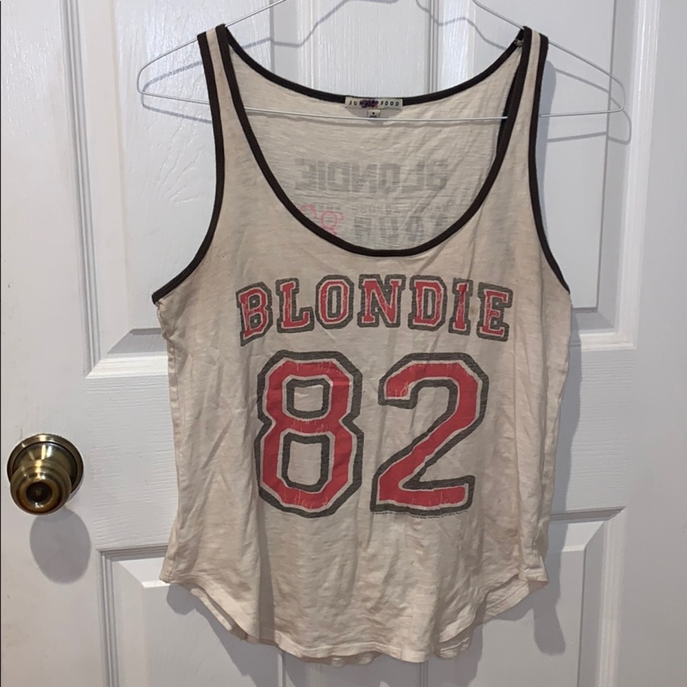 Junk Food cream colored band tank